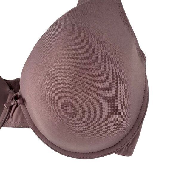 Just Be Bra Size 38D Underwire Purple Back Closure Lightly Padded Classic Opaque - Picture 5 of 9